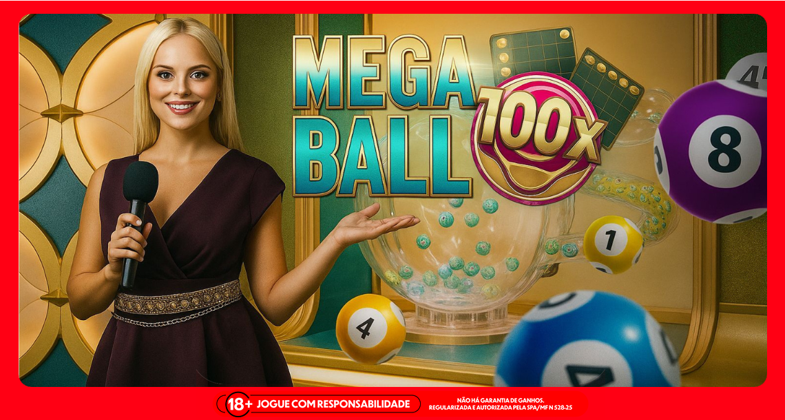 Imagem ilustrativa sobre o jogo Mega Ball gerada com IA.
