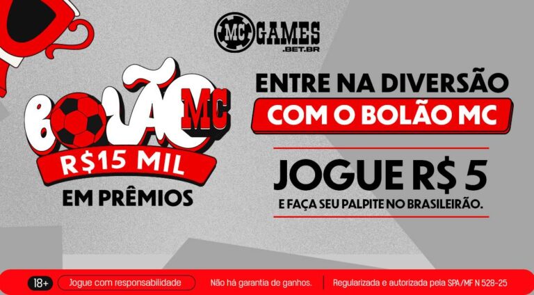Imagem ilustrativa sobre o "bolão" promovido pela MC Games