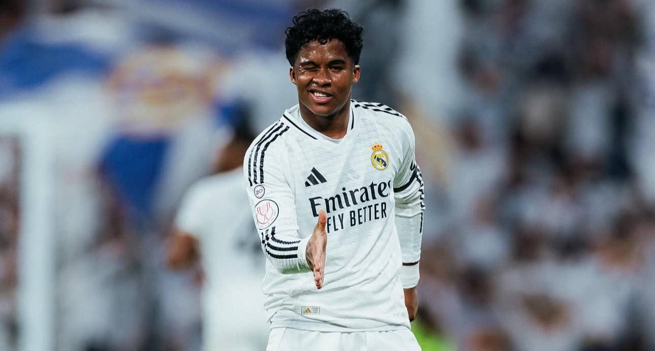 Imagem do atacante Endrick em campo pelo Real Madrid. Foto: Instagram/Endrick