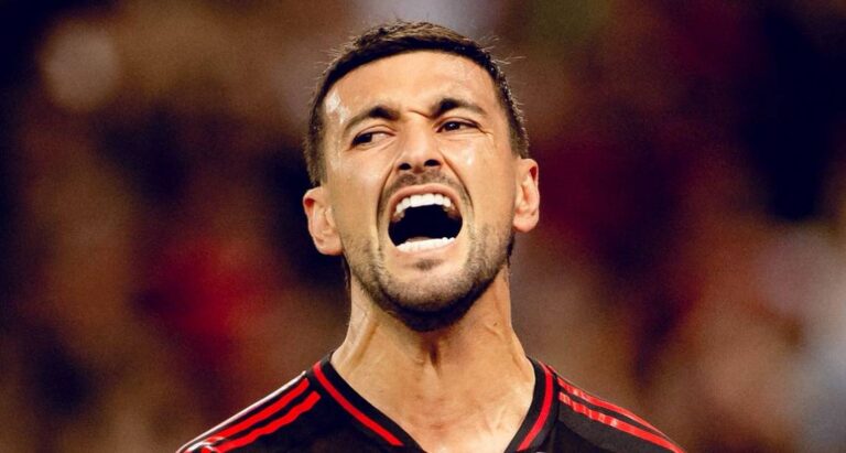 Arrascaeta, meia do Flamengo, que é um dos representantes do Brasil na Libertadores. Foto: Adriano Fontes/CRF