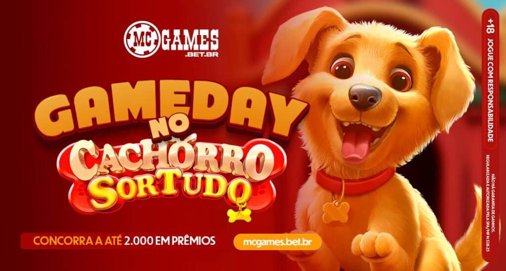 Imagem ilustrativa do torneio do Cachorro Sortudo na MC Games