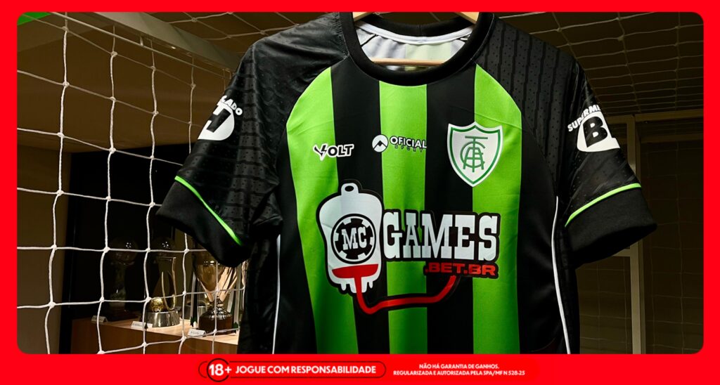 Imagem do uniforme da ação realizada pelo América e a MC Games