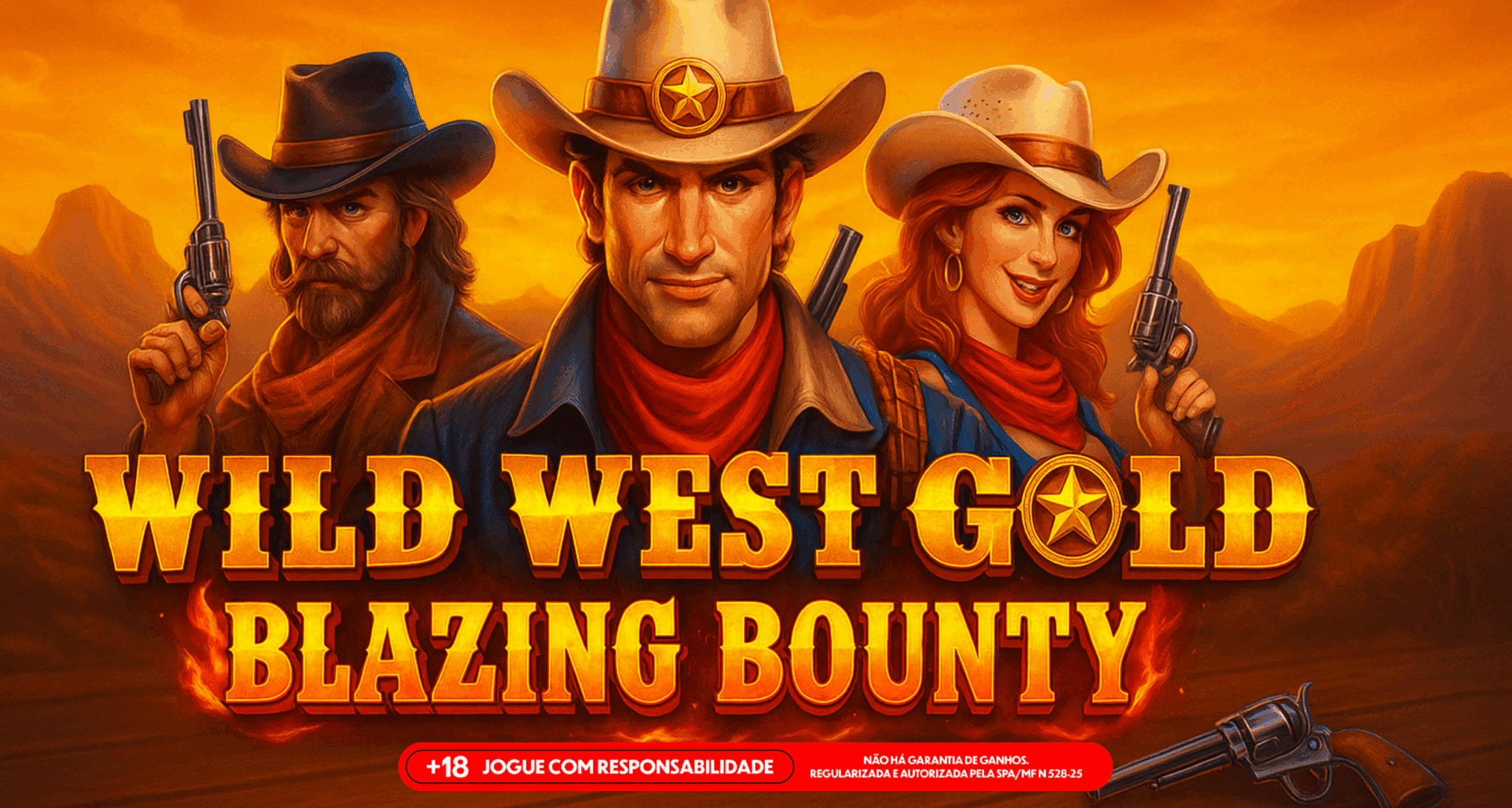Imagem ilustrativa do jogo o lançamento de Wild West Gold Blazing Bounty