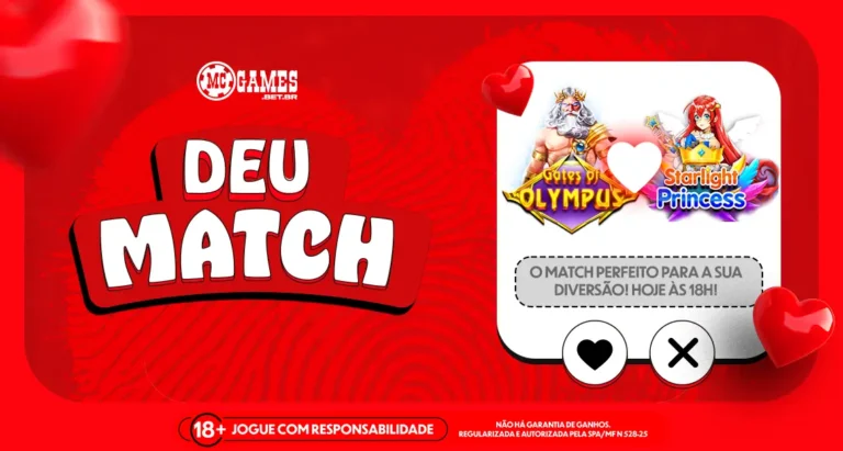 Imagem ilustrativa da campanha "Match Perfeito" da MC Games