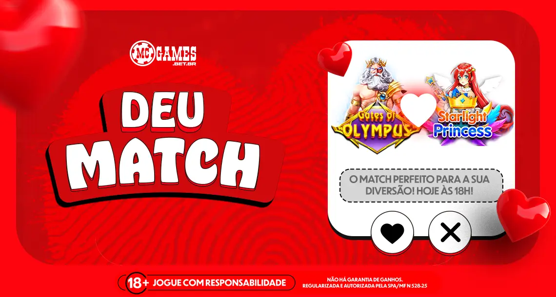 Imagem ilustrativa da campanha "Match Perfeito" da MC Games