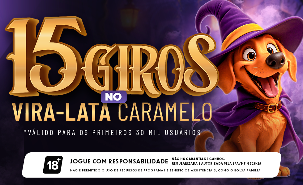 Imagem ilustrativa dos giros grátis no Vira-lata Caramelo