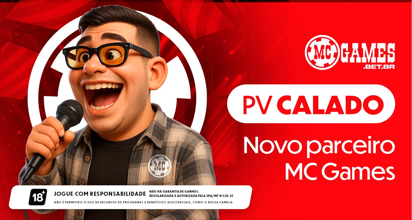 Imagem ilustrativa sobre a chegada de PV Calado para o time de embaixadores da MC Games