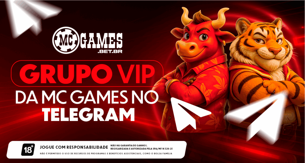 Imagem ilustrativa do grupo do telegram da MC Games