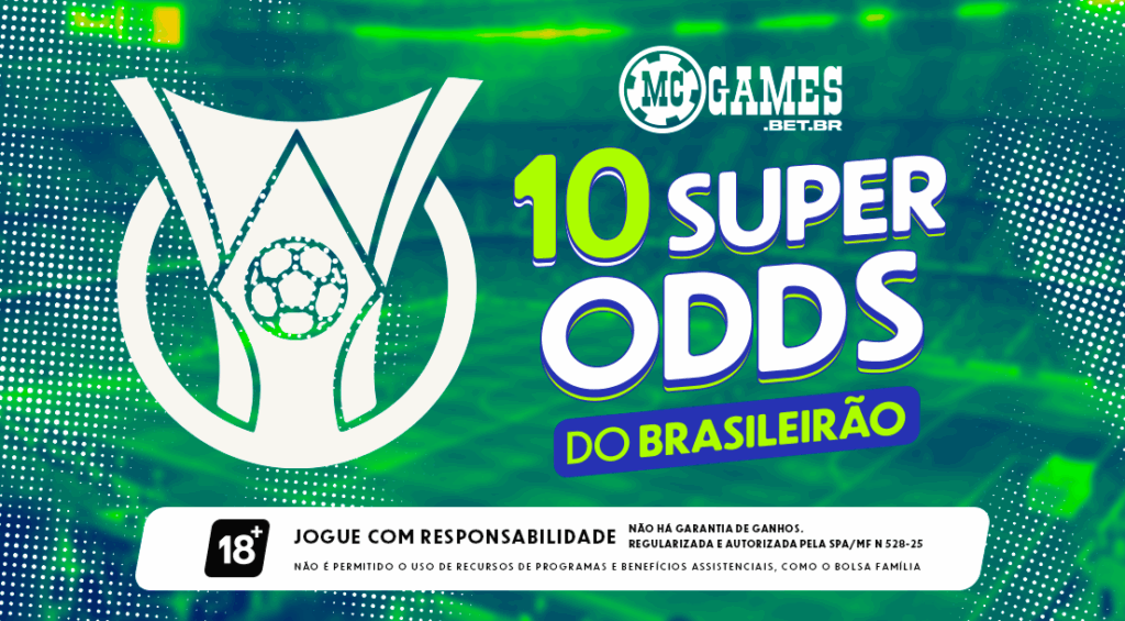 Imagem ilustrativas sobre as 10 Super Odds da MC games para o Brasileirão