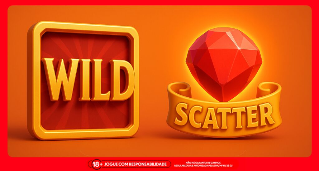 Imagem ilustrativa de símbolo Wild e Scatter