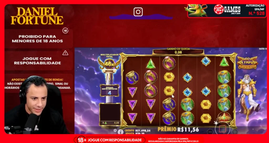 Imagem ilustrativa do streamer Daniel Fortune em live. Foto: Reprodução/Youtube