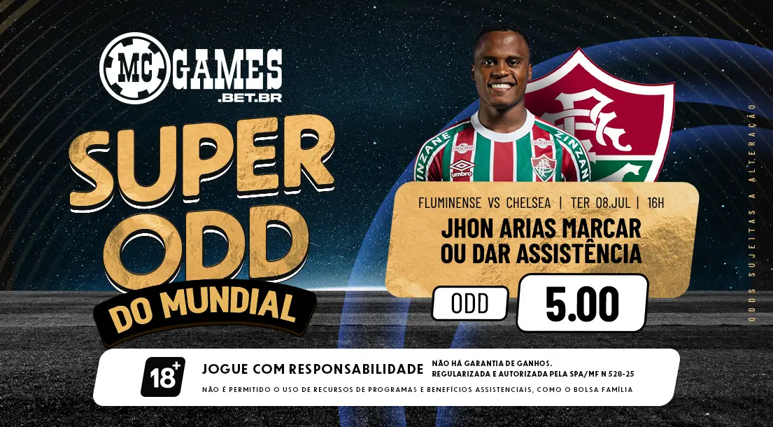 Imagem ilustrativa das Super Odds da MC Games para o jogo do Fluminense