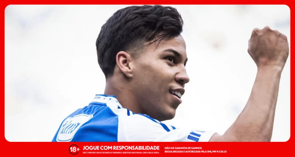 Imagem ilustrativa de Kaio Jorge, atacante do Cruzeiro, um dos times vivos na Copa do Brasil. Foto: Gustavo Aleixo/Cruzeiro