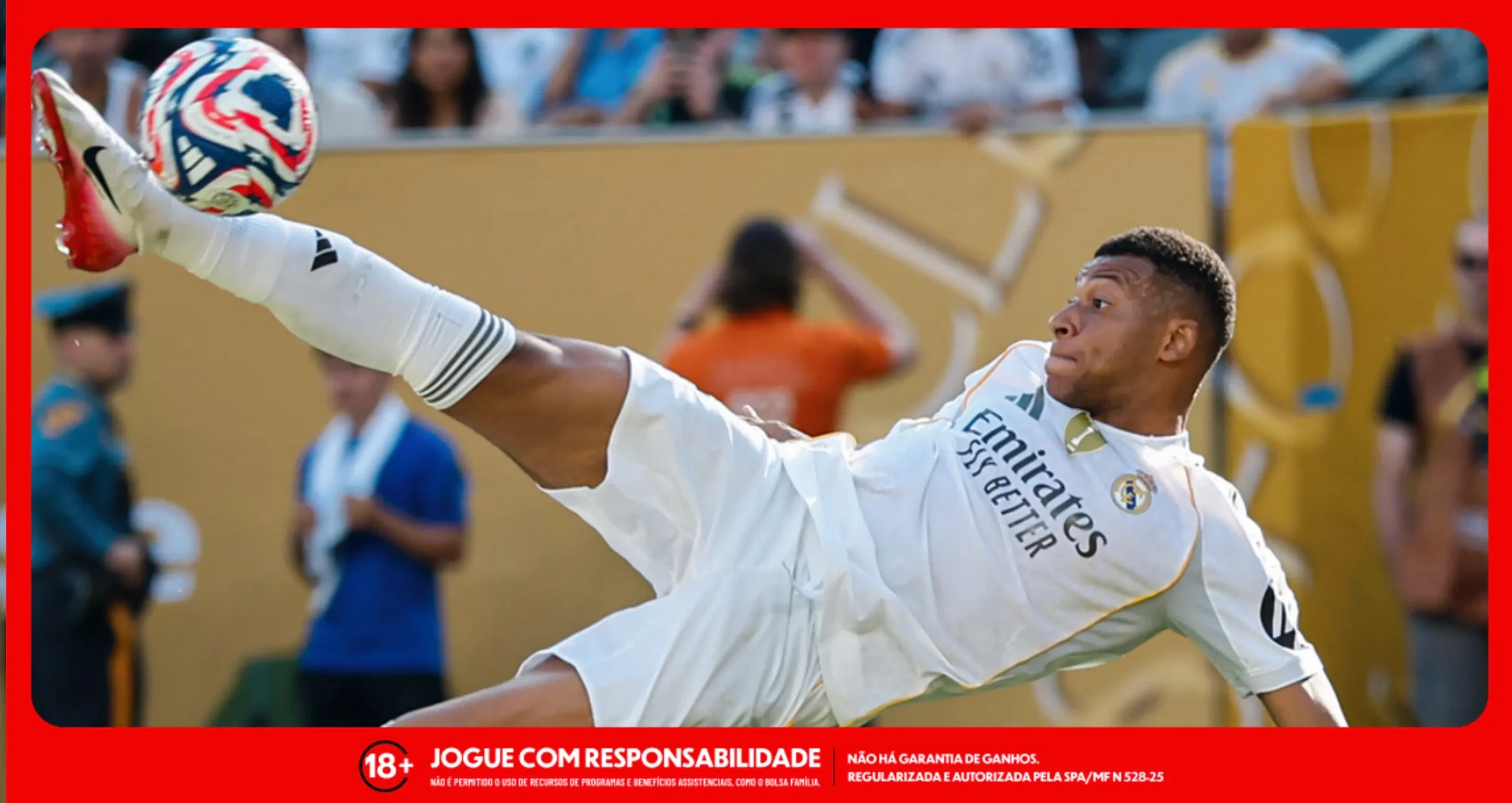 Mbappé, atacante do Real Madrid, que protagoniza uma das principais ligas da Europa. Foto: Instagram/Real Madrid