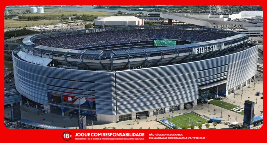 Imagem ilustrativa do MetLife Stadium, palco da final do Mundial de Clubes. Foto: Conmebol/Divulgação