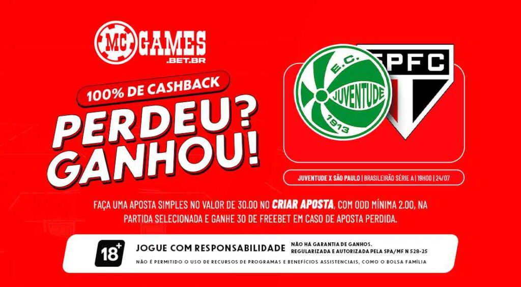 Imagem ilustrativa para a promoção "Perdeu? Ganhou!" da MC Games