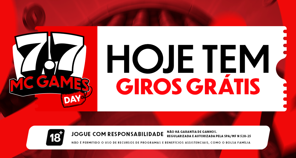 Imagem ilustrativa dos Giros Grátis 7.7 MC Games