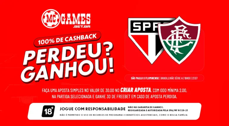 Imagem ilustrativa da promoção "Perdeu? Ganhou!" da MC Games