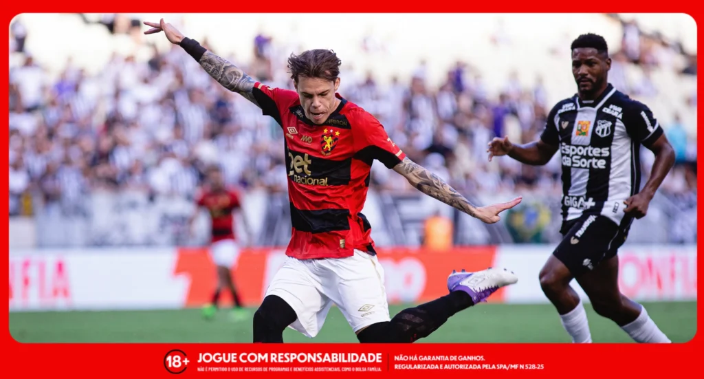 Lance do jogo entre Ceará x Sport pelo Brasileirão 2025. Foto: Paulo Paiva/SCR