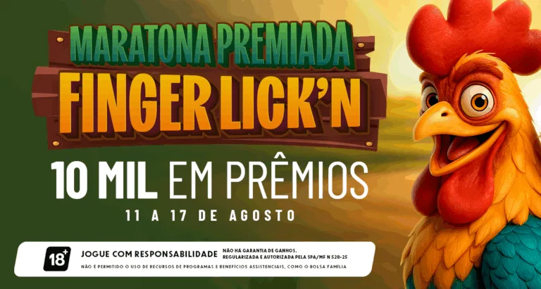 Imagem ilustrativa da “Maratona Premiada Finger Lick’n”