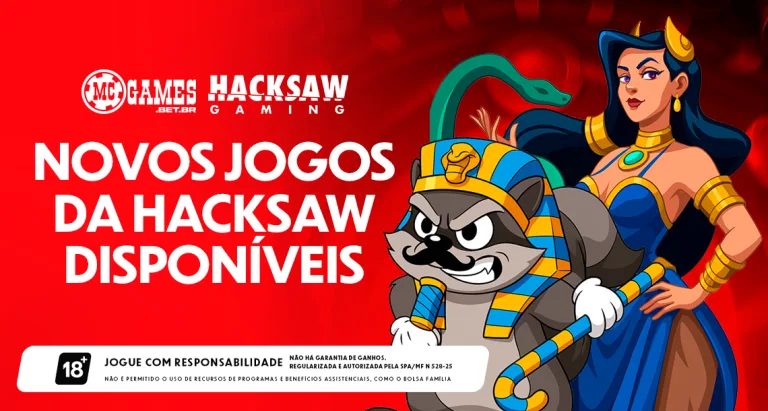 Imagem ilustrativa sobre os novos slots da provedora Hacksaw Gaming