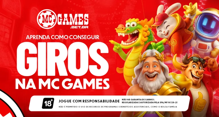 Imagem ilustrativa de giros e missões na MC Games