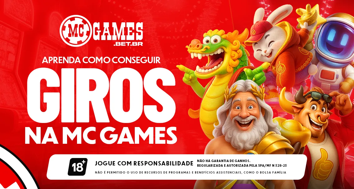 Imagem ilustrativa de giros e missões na MC Games