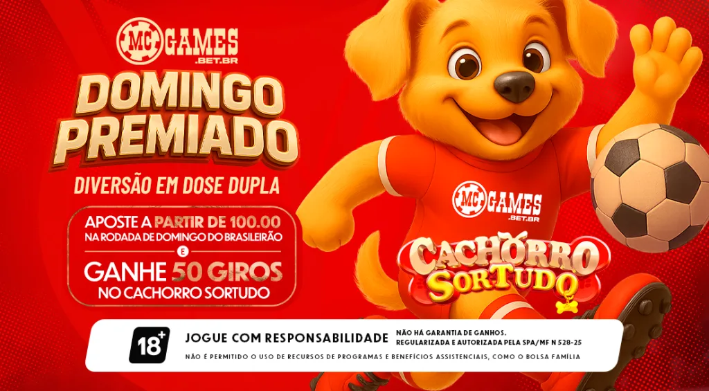 Imagem ilustrativa da promoção "Domingo Premiado" da MC Games