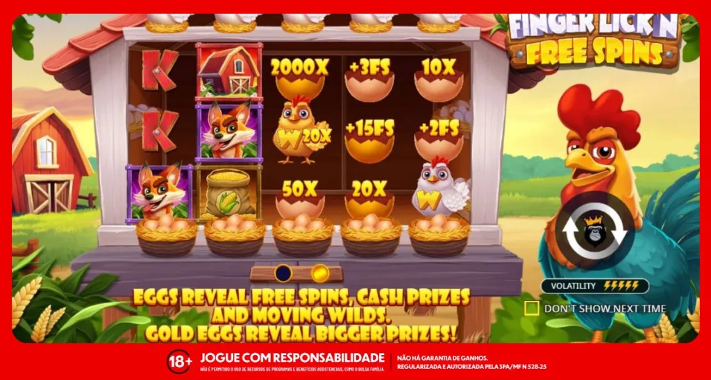 Imagem ilustrativa sobre o Finger Lick'n Free Spins