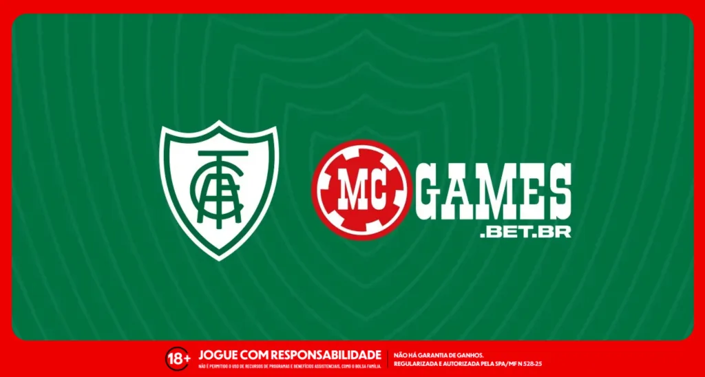 Imagem ilustrativa da parceria entre a MC Games e o América