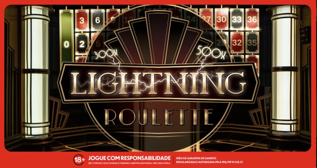 Imagem ilustrativa do Lighting Roulette, um dos jogos de roleta da Evolution Gaming