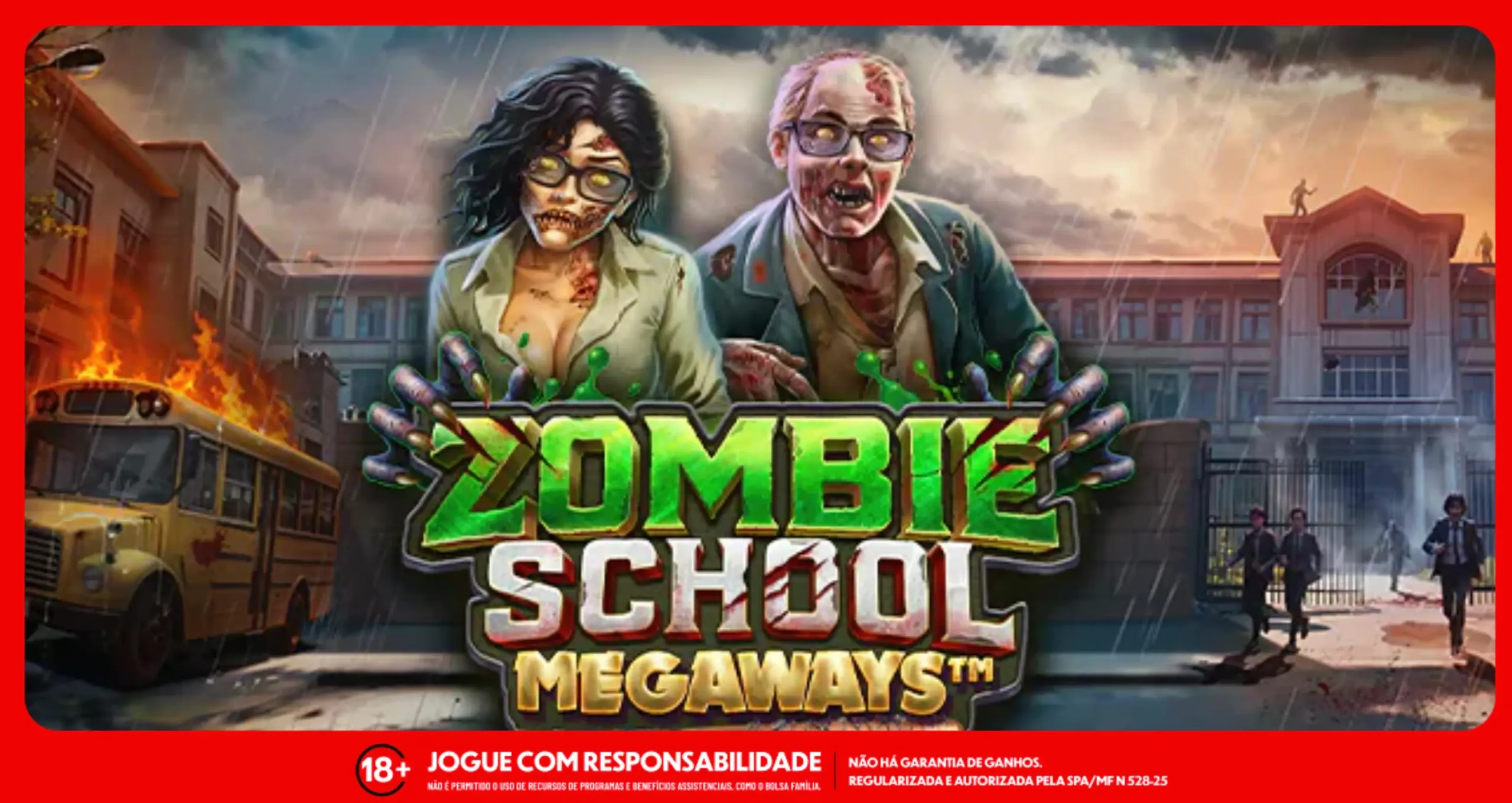Imagem ilustrativa sobre o jogo online de slot Zombie School Megaways