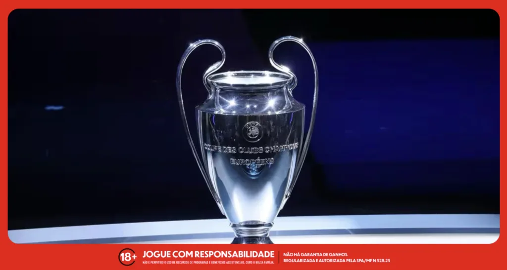 Imagem da taça da Champions League. Foto: Divulgação/UEFA