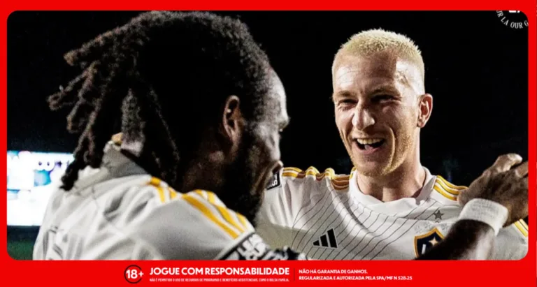 Imagem ilustrativa dos jogadores do La Galaxy em comemoração para a matéria sobre as Super Odds da Leagues Cup. Foto: Instagram/LA Galaxy