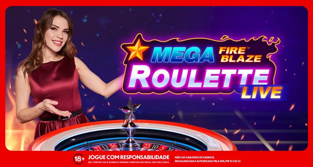Imagem ilustrativa de Mega Fire Blaze Roulette Live. Foto: Divulgação/Playtech