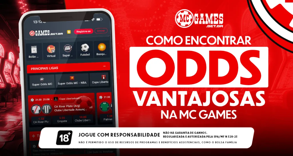 Imagem ilustrativa sobre as odds vantajosas da MC Games