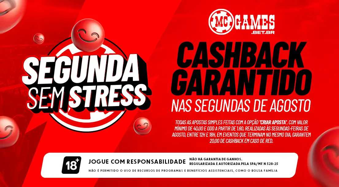 Imagem ilustrativa sobre a promoção da MC Games de nome "Segunda Sem Stress"