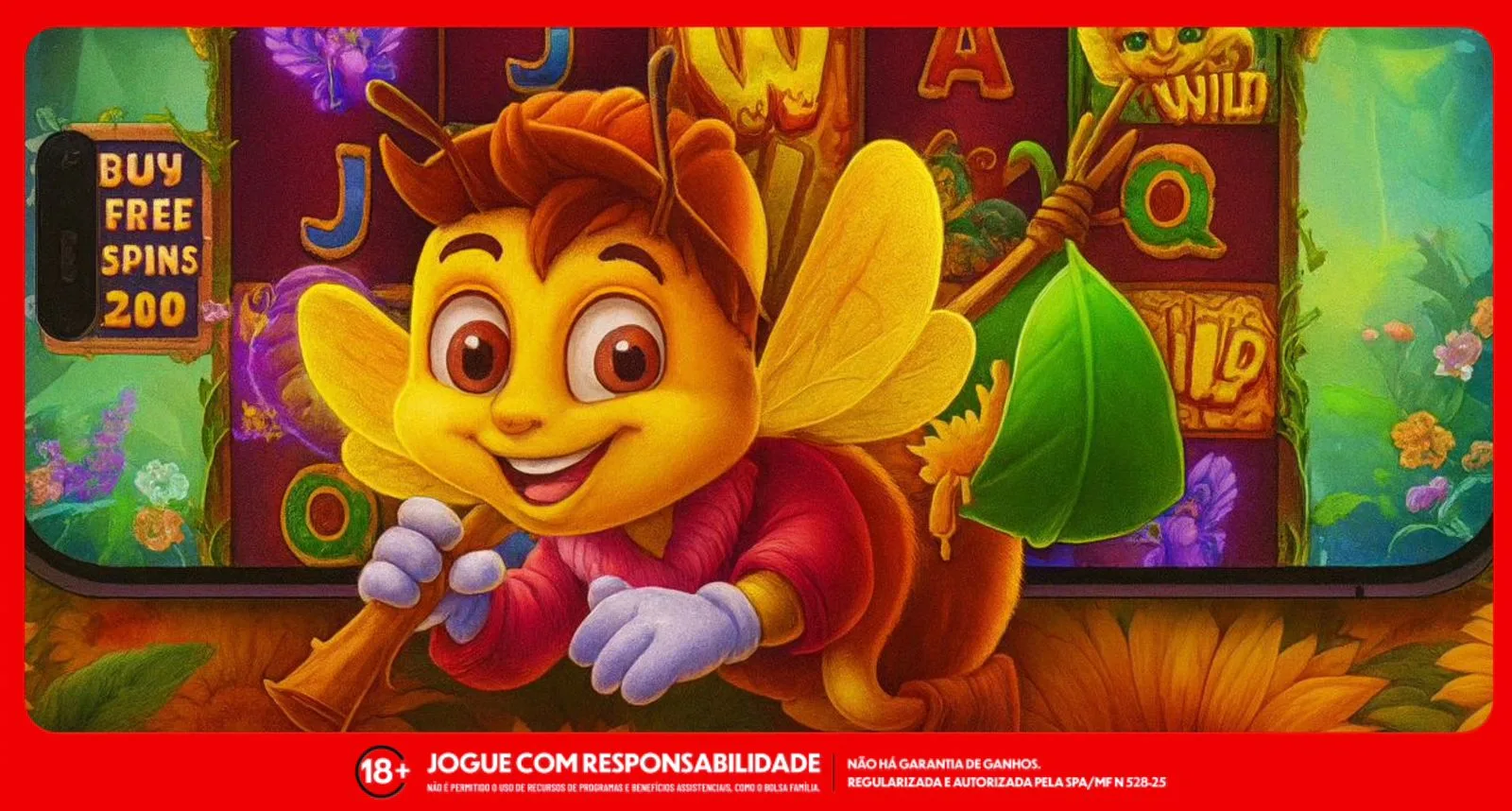 Imagem ilustrativa sobre o jogo online de slot 3 Buzzing Wilds