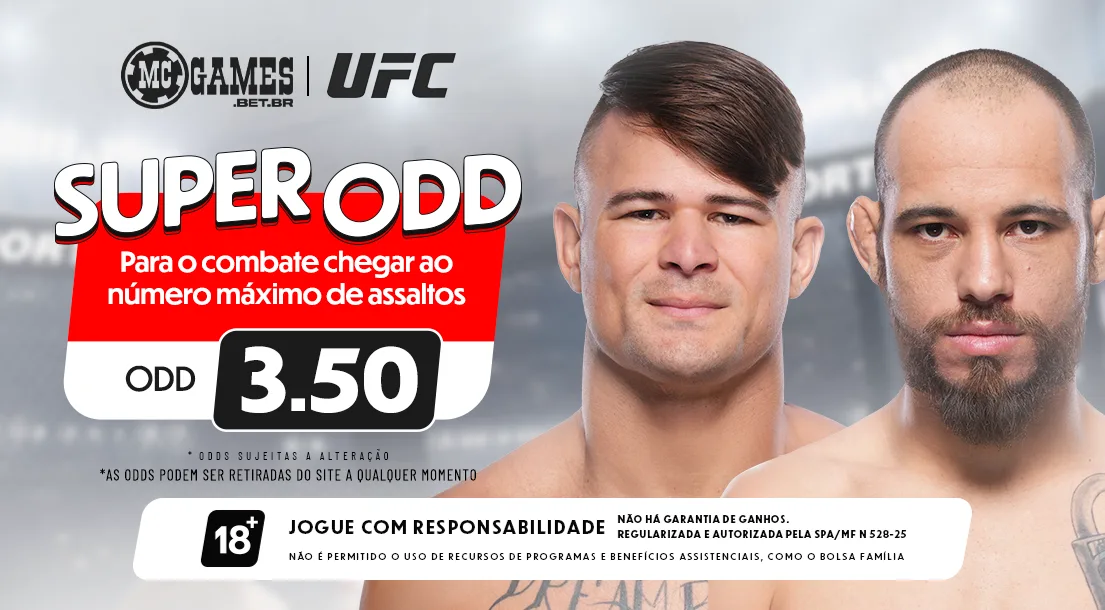 Imagem ilustrativa para a Super Odd da MC Games para a próxima edição do UFC