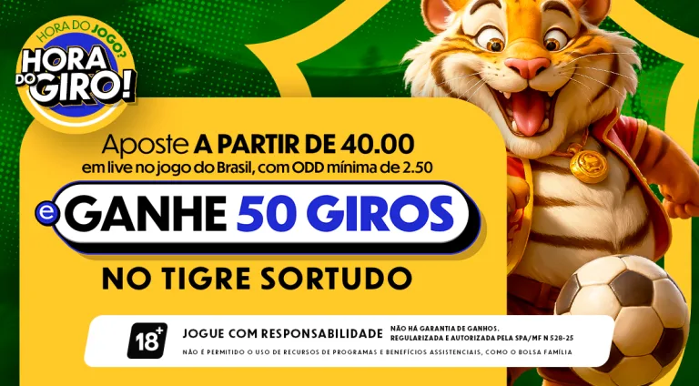 Imagem ilustrativa da promoção "Hora do jogo? Hora do giro!"