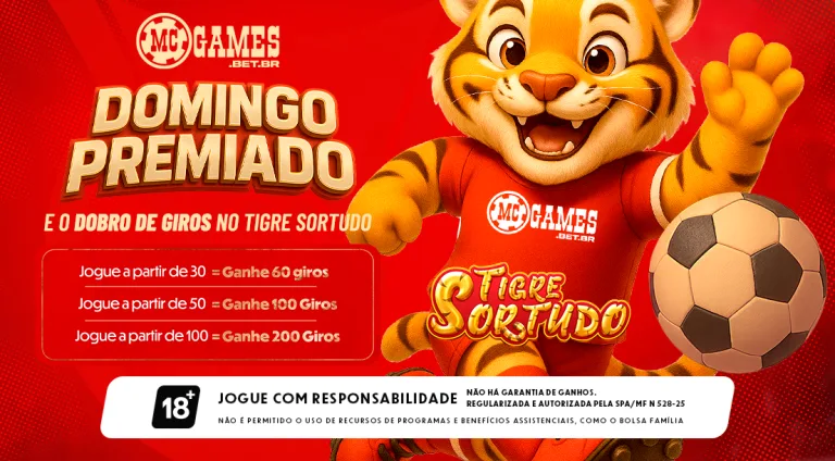 Imagem ilustrativa sobre a promoção Domingo Premiado da MC Games