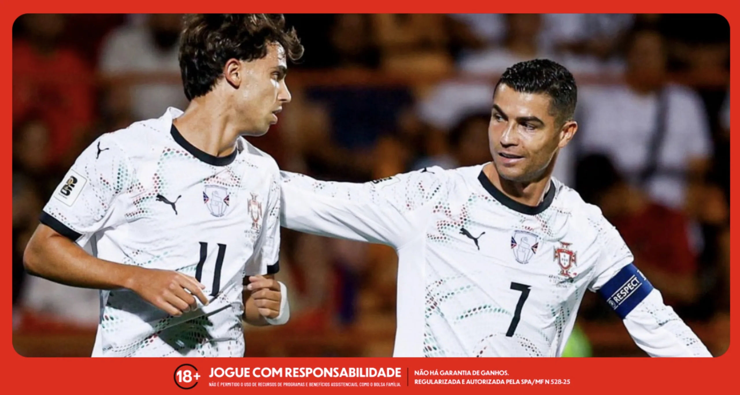 Imagem ilustrativa de Cristiano Ronaldo em ação por Portugal para a matéria sobre a Super Odd das Eliminatórias