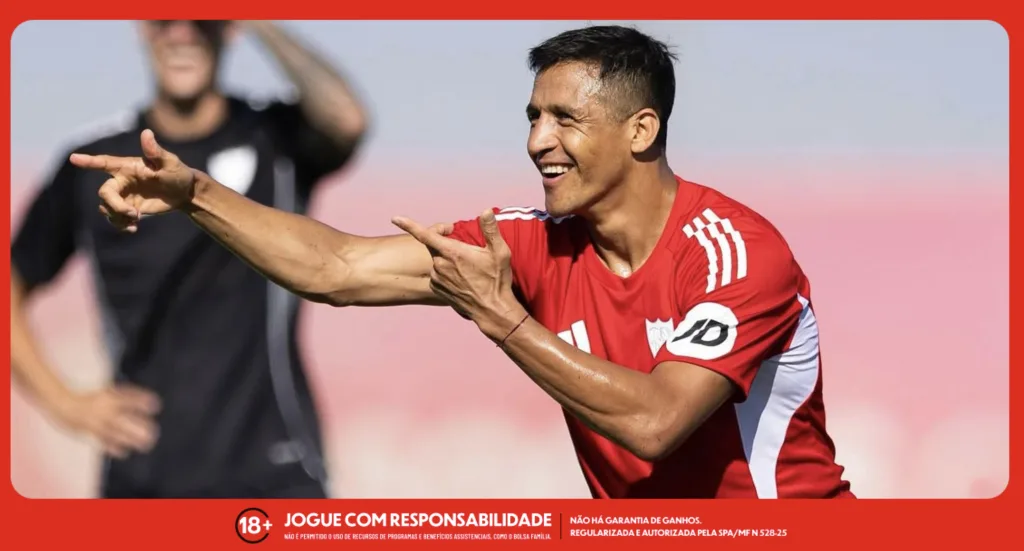 Imagem ilustrativa de Alexis Sánchez, do Sevilla, para matéria sobre as Super Odds. Foto: Instagram/Sevilla
