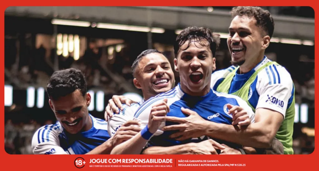 Imagem ilustrativa para matéria das Super Odds de Kaio Jorge em comemoração de gol pelo Cruzeiro. Foto: K9/Instagram