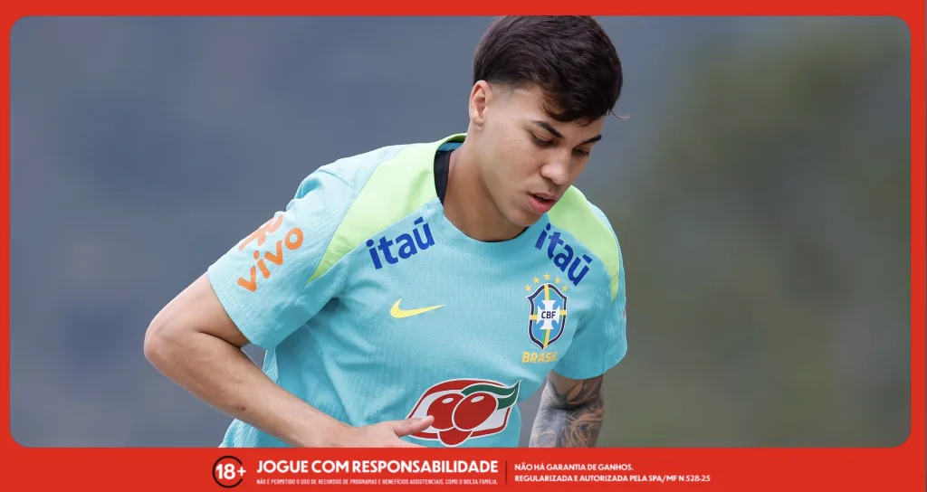 Kaio Jorge em treino com a Seleção Brasileira para a Data-Fifa de Setembro. Foto: Rafael Ribeiro/CBF
