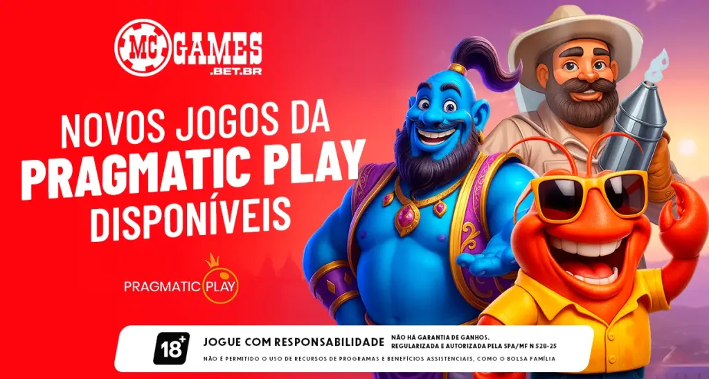 Imagem ilustrativa sobre os novos slots da Pragmatic Play na MC Games