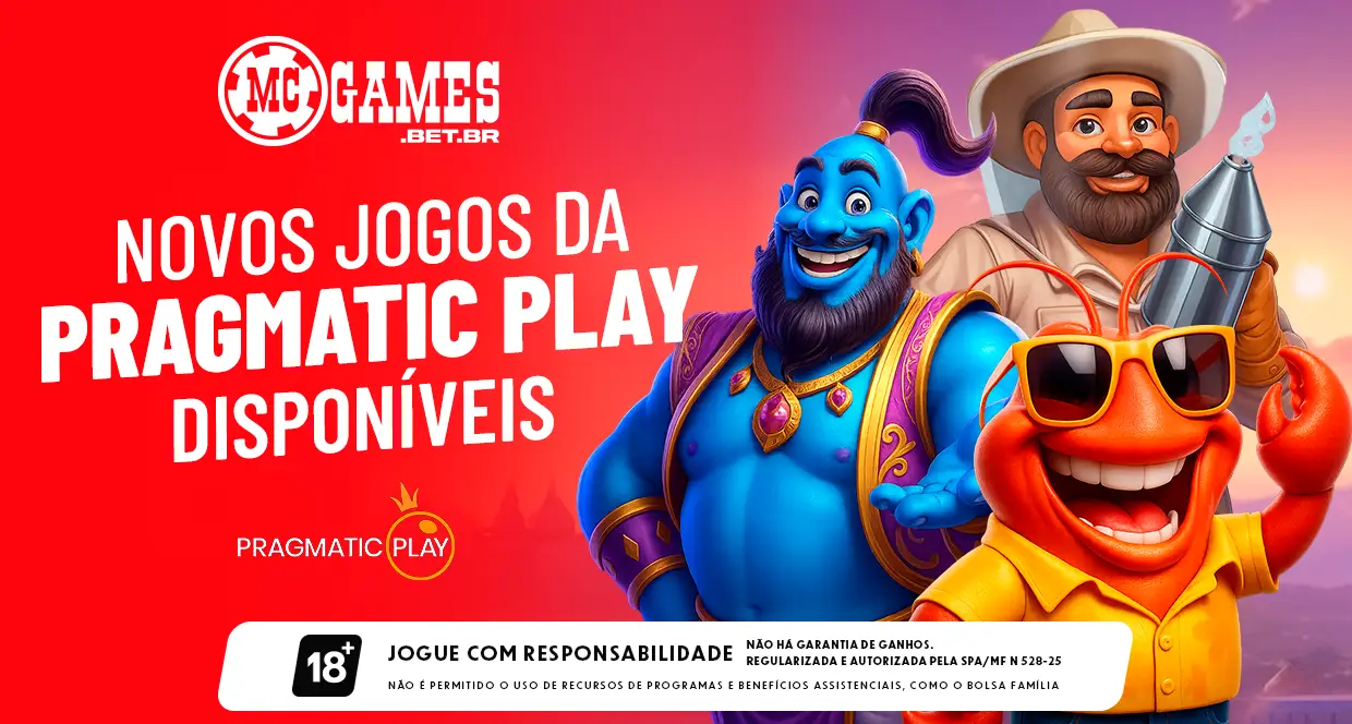 Imagem ilustrativa sobre os novos slots da Pragmatic Play na MC Games