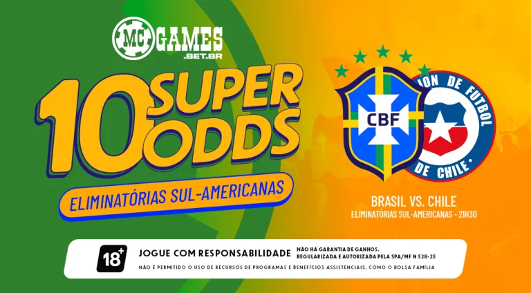 Imagem ilustrativa sobre as 10 Super Odds da MC Games para o jogo do Brasil