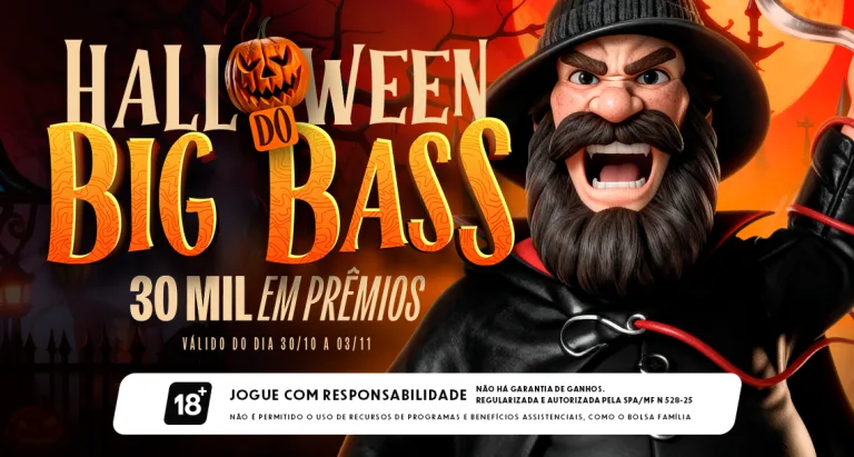 MC Games lança Torneio de Halloween com R$ 30 mil em prêmios no Big Bass 