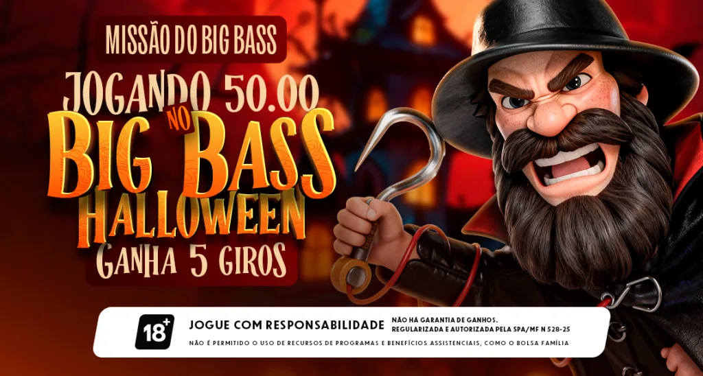 Imagem ilustrativa sobre a ação do Big Bass no clima de Halloween